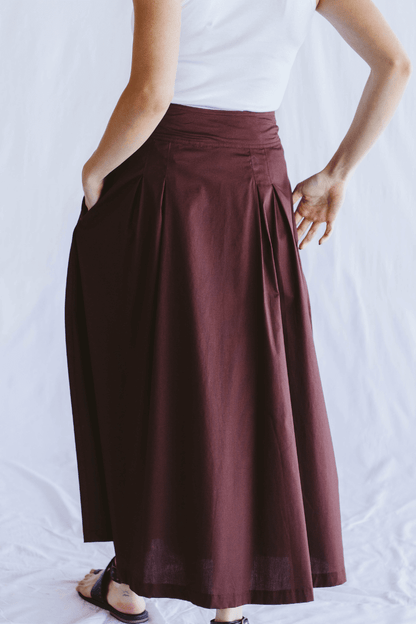 Emily Wrap Skirt Chocolate