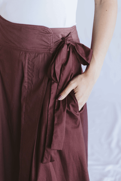 Emily Wrap Skirt Chocolate