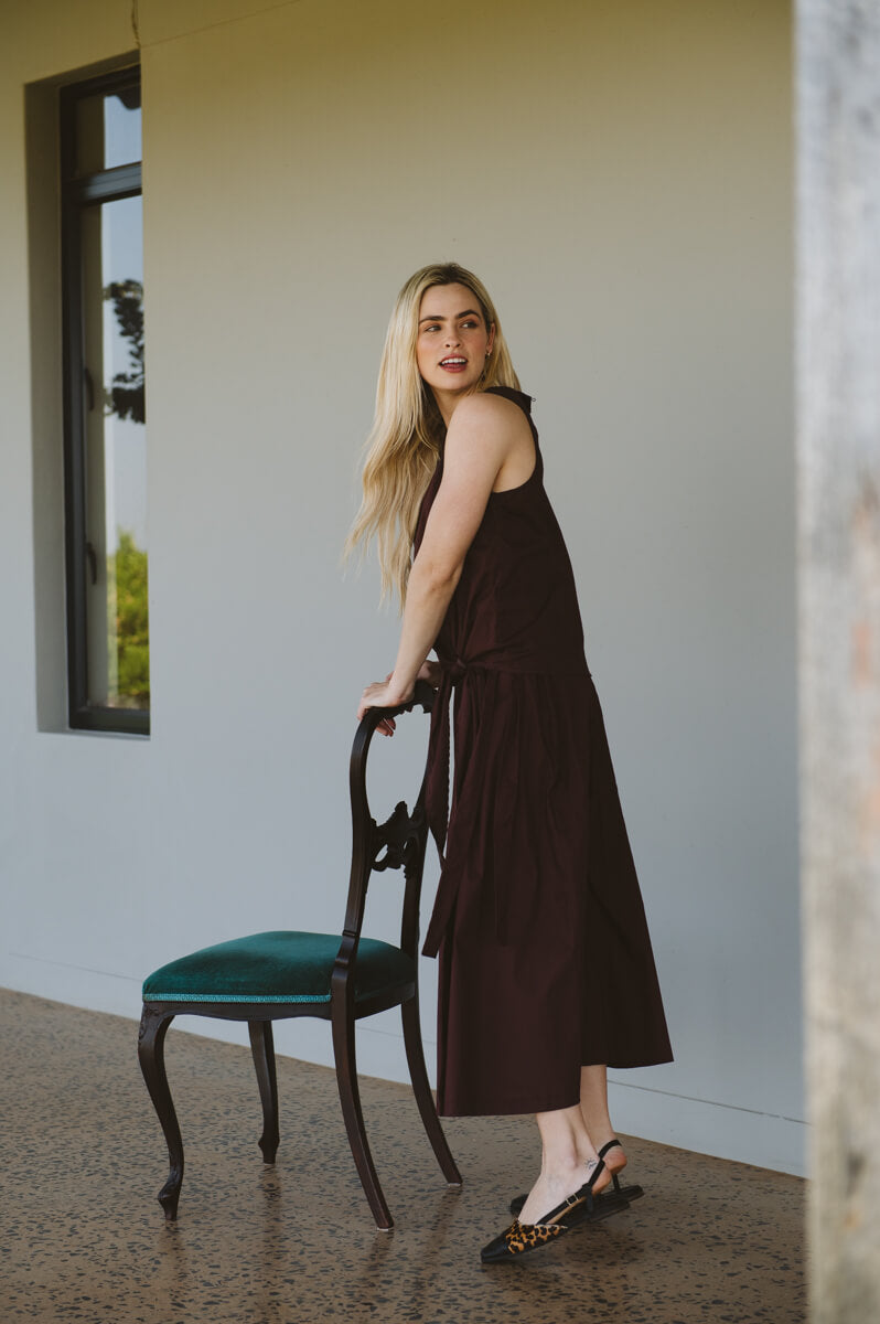Emily Wrap Skirt Chocolate
