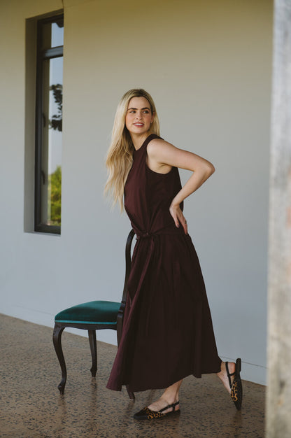 Emily Wrap Skirt Chocolate