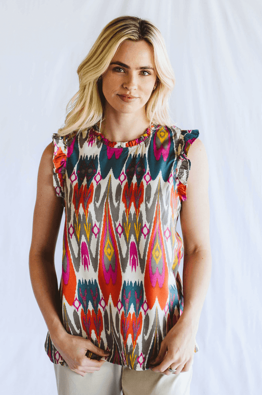 Flynn Shirt Pink Ikat