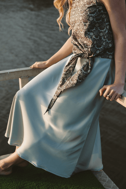 Satin Skirt Mint