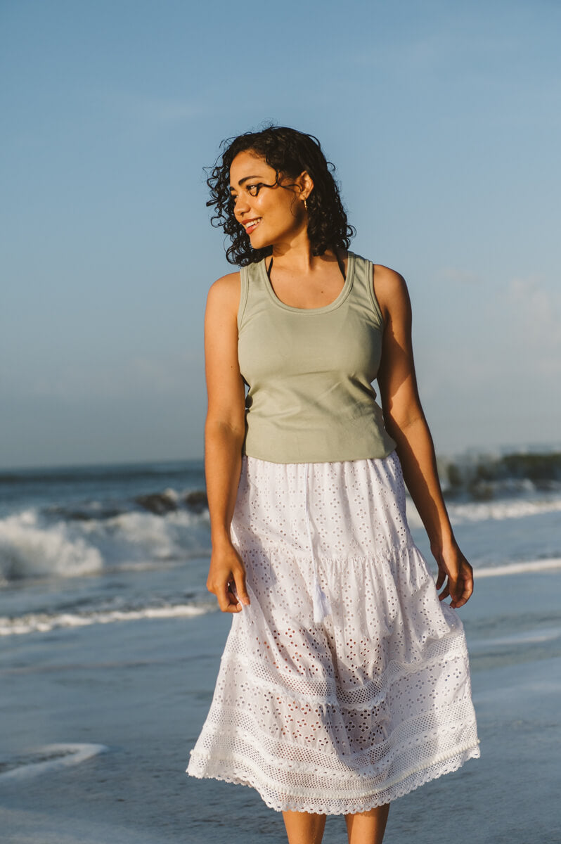 Sola Embroidery Anglaise Skirt
