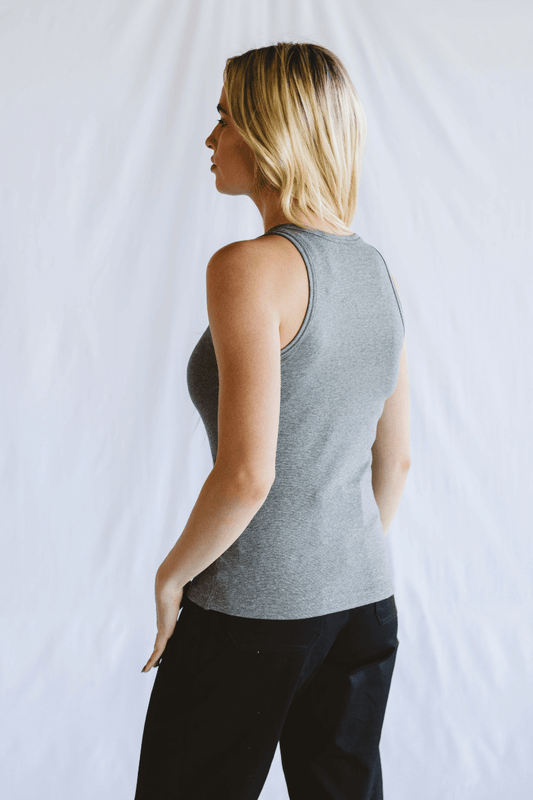 Vest Grey Low Neck