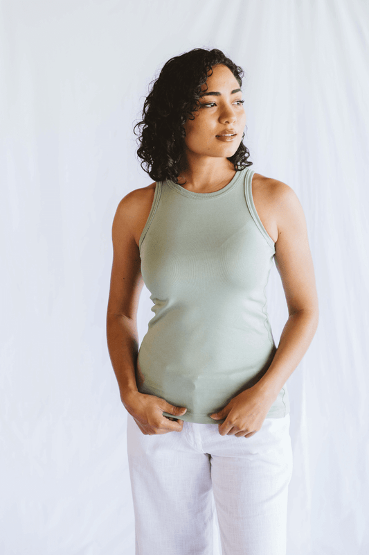 Vest Sage High Neck