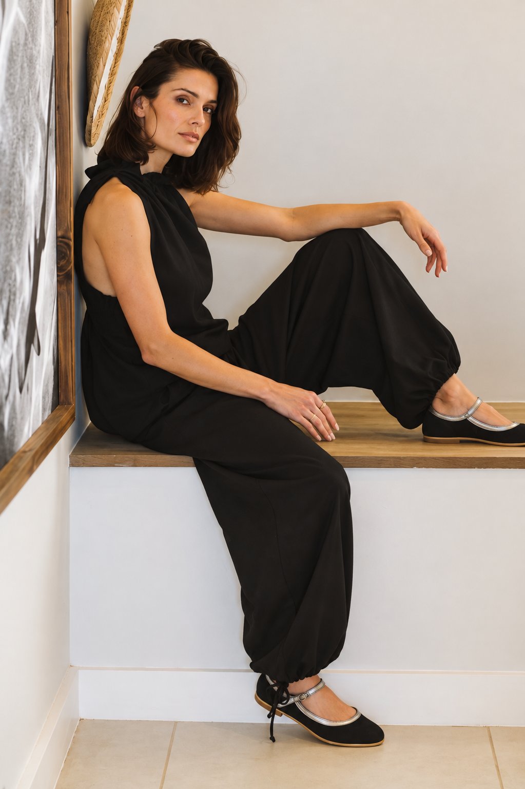 Bella Balloon Trouser in Black
