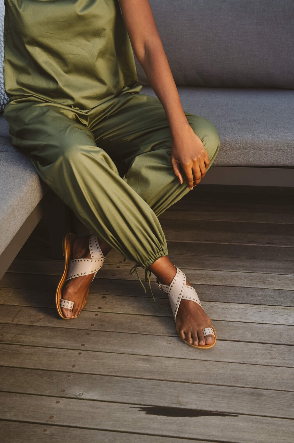 Bella Balloon Trouser in Olive