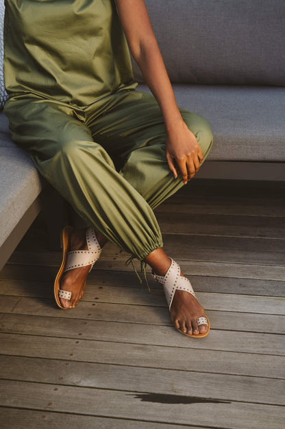 Bella Balloon Trouser in Olive