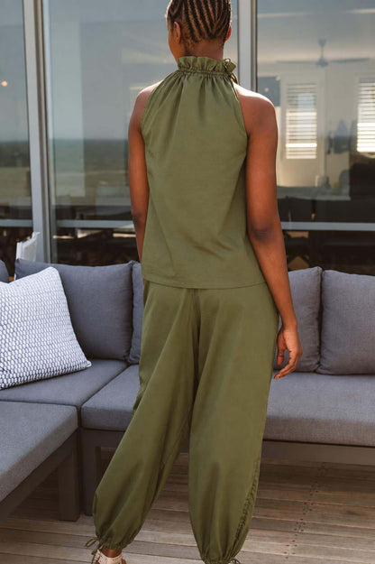 Bella Balloon Trouser in Olive