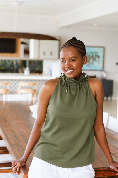 Bella Top in Olive