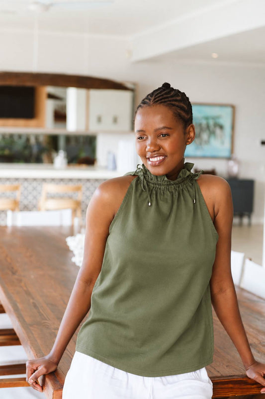 Bella Top in Olive