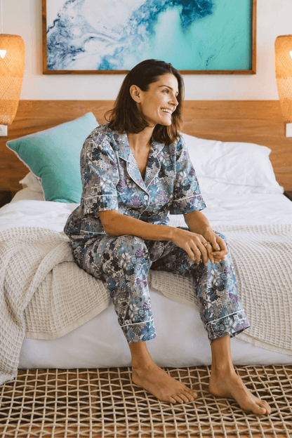 Everyday Seaflower PJ Set in Blue