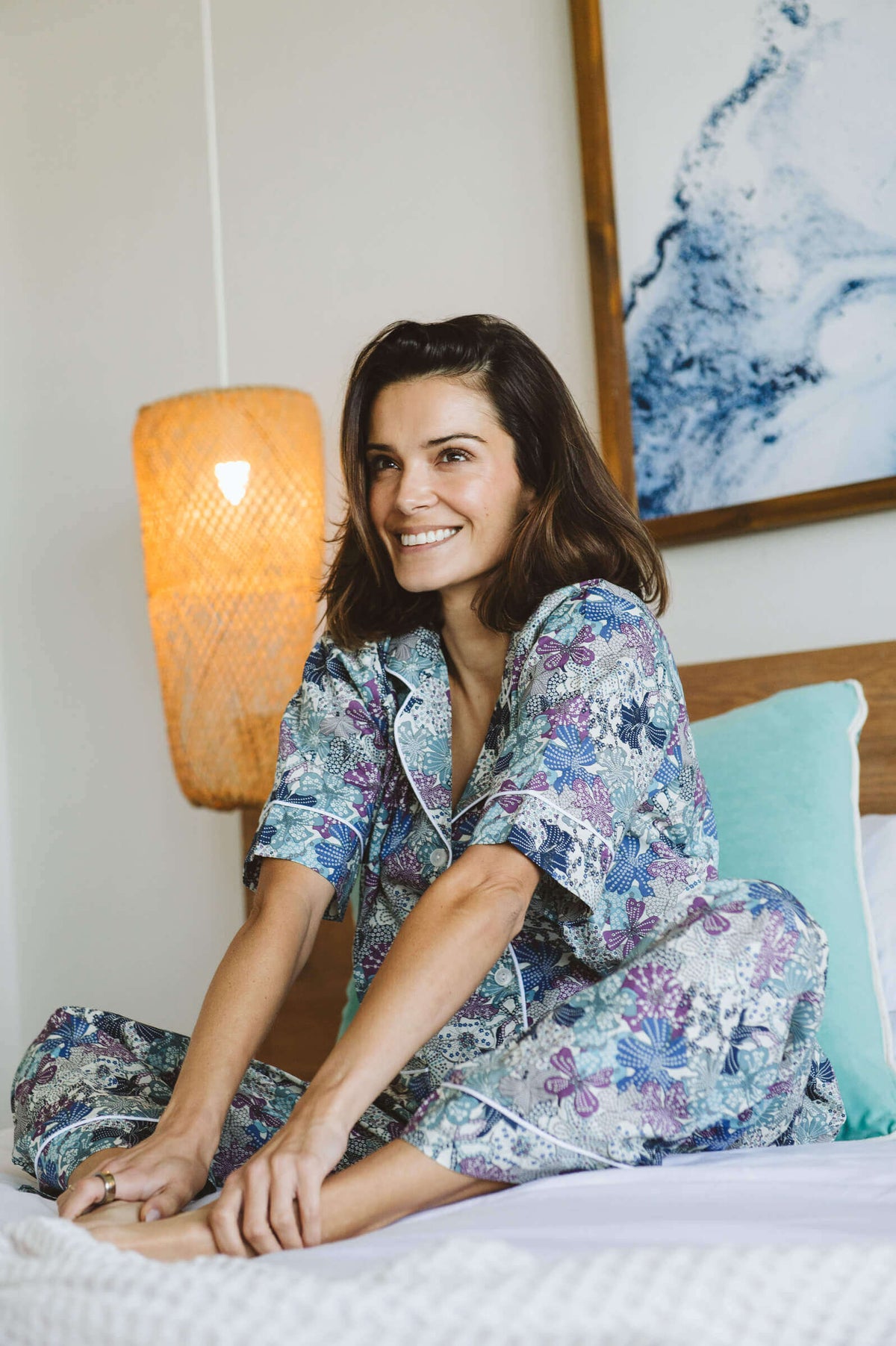 Everyday Seaflower PJ Set in Blue