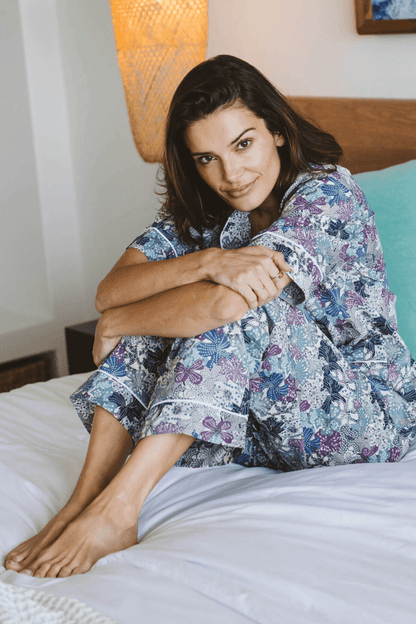 Everyday Seaflower PJ Set in Blue