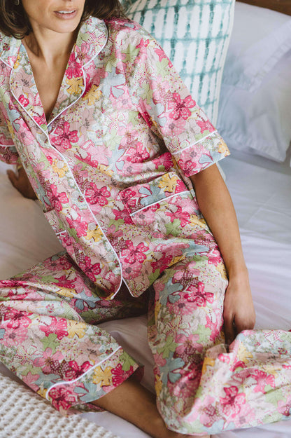Everyday Seaflower PJ Set in Pink