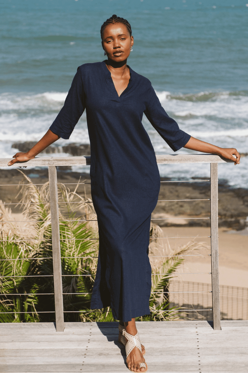 Faith Dress in Navy