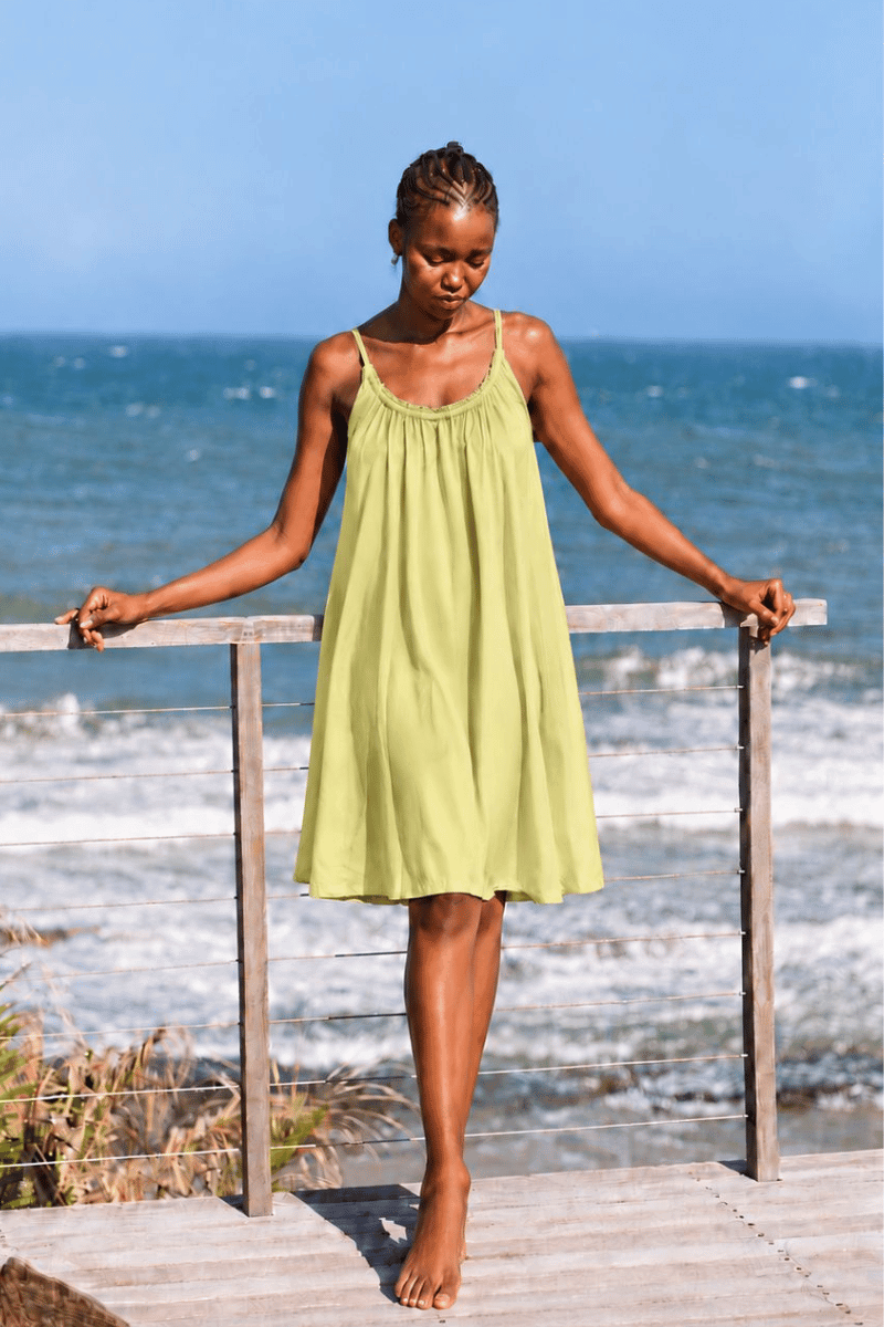 Poppy Nightie in Chartreuse