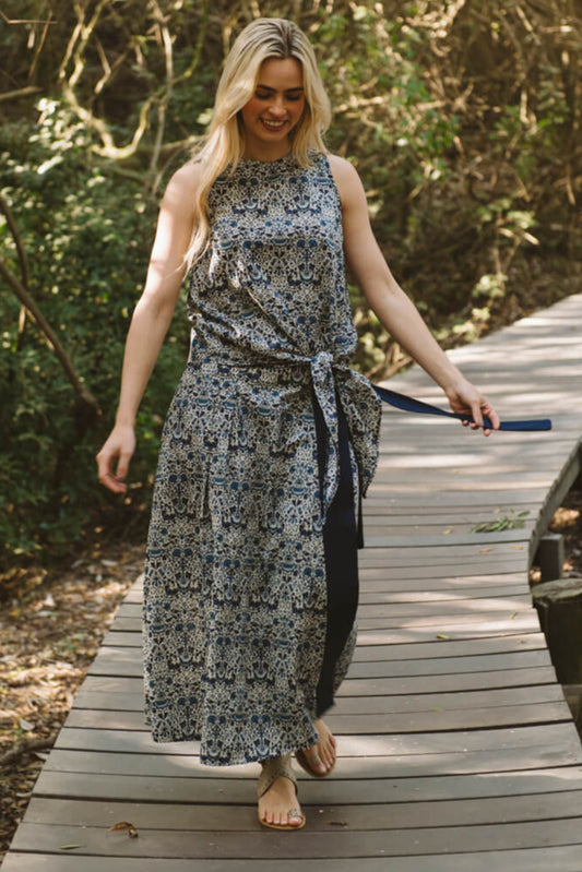 Emily Wrap Skirt Navy