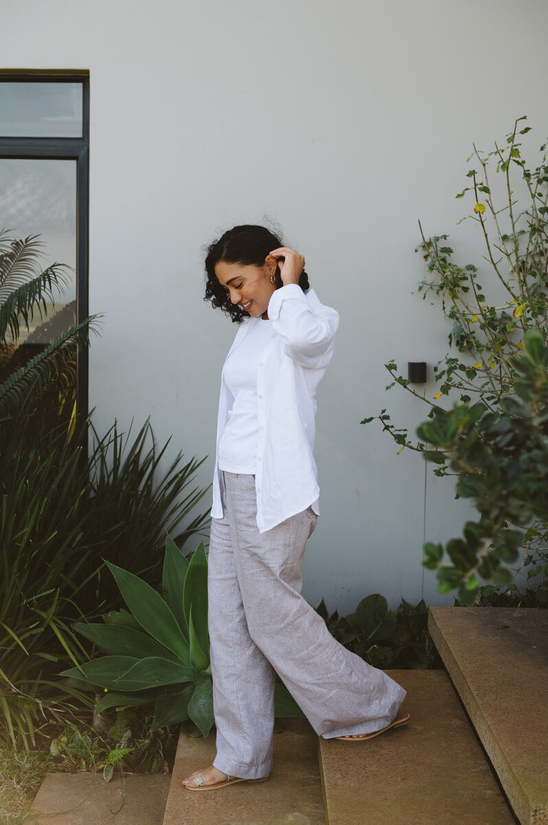 Enya Linen Trouser Taupe
