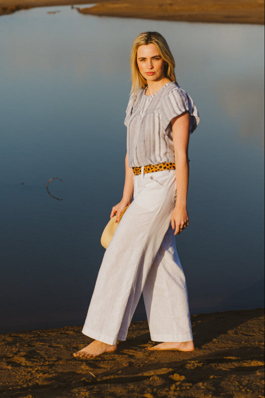 Enya Linen Trouser White