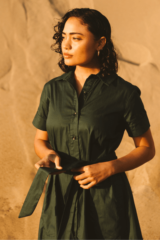 Gabbi Green Shirt Dress