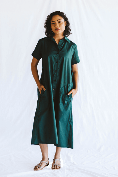 Gabbi Green Shirt Dress