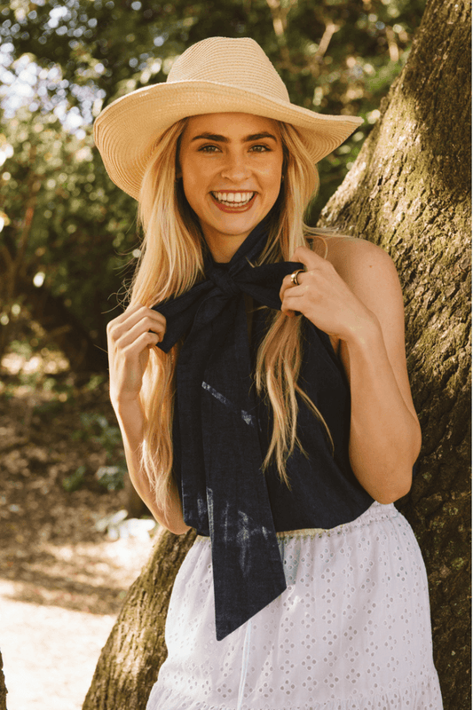 Karina Denim Halter Top