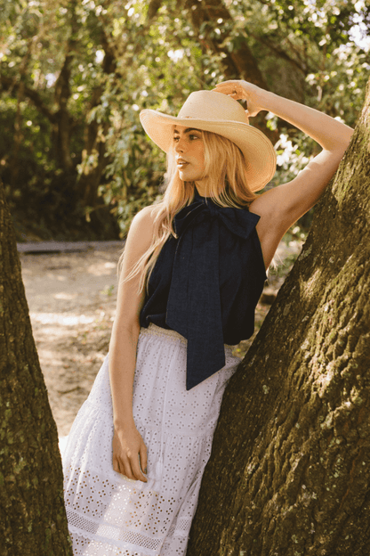 Karina Denim Halter Top