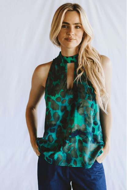 Karina Camo Halter Top