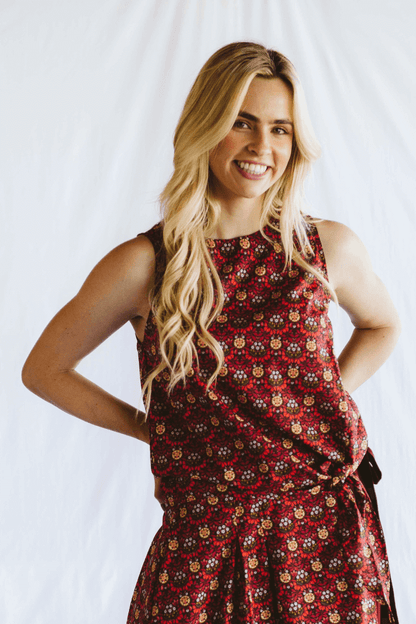 Libbi Shirt Orange Floral