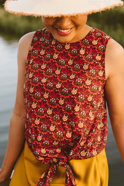 Libbi Shirt Orange Floral