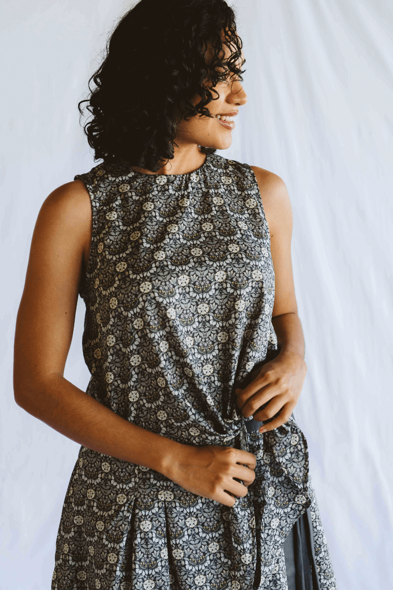 Libbi Shirt Grey Floral