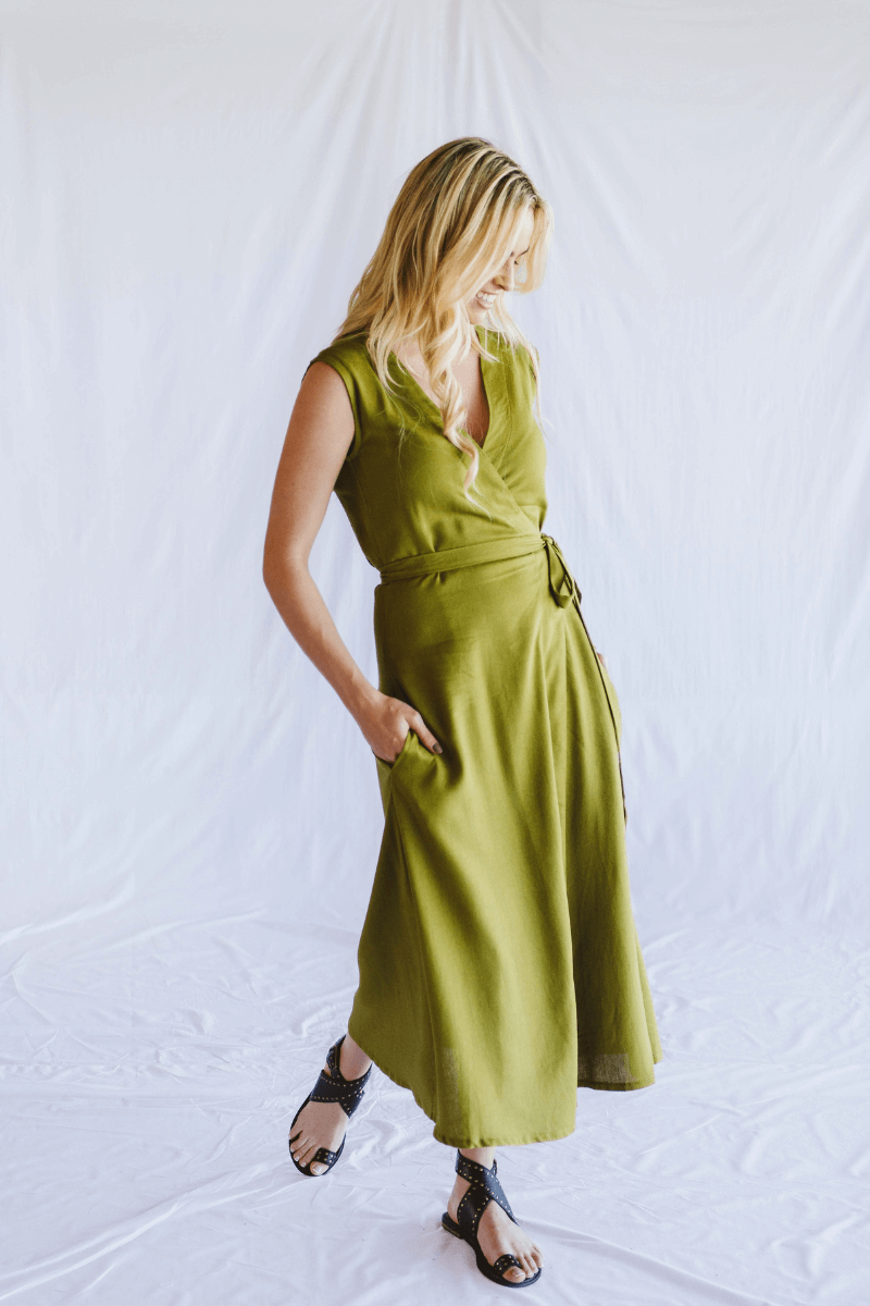 Cotton dress - 2 prints - reversible wrap dress - betty meets africa :)