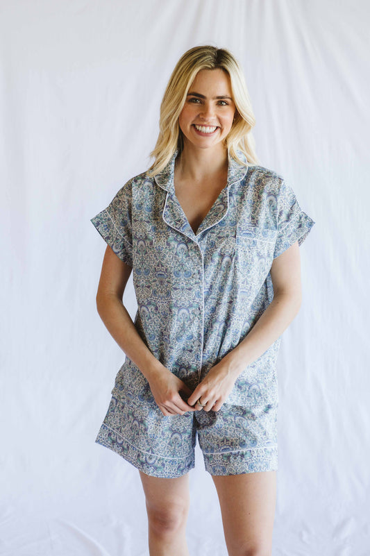 PJ Short Liberty Cotton Blue Floral