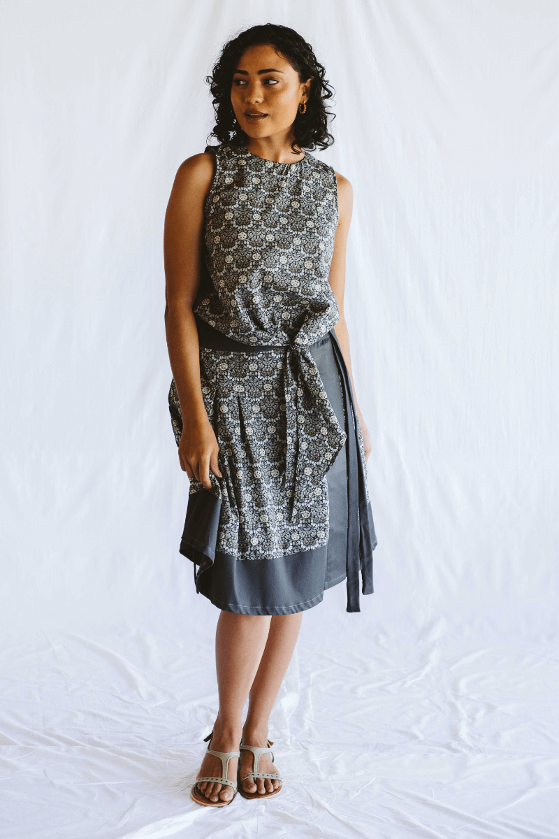 Emily Short Wrap Skirt Grey