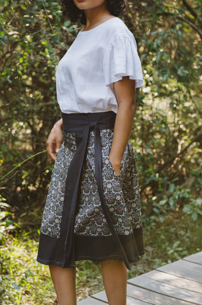 Emily Short Wrap Skirt Grey