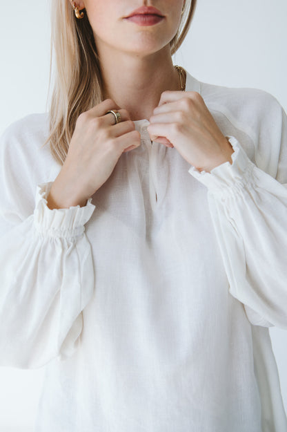 Denny Reversible Long Sleeve Shirt Milk