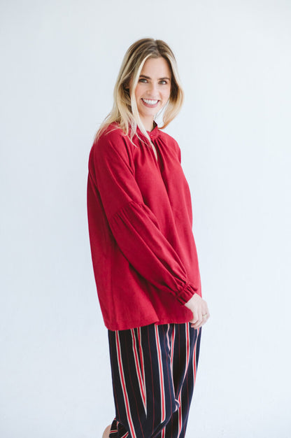 Denny Reversible Long Sleeve Shirt Garnet