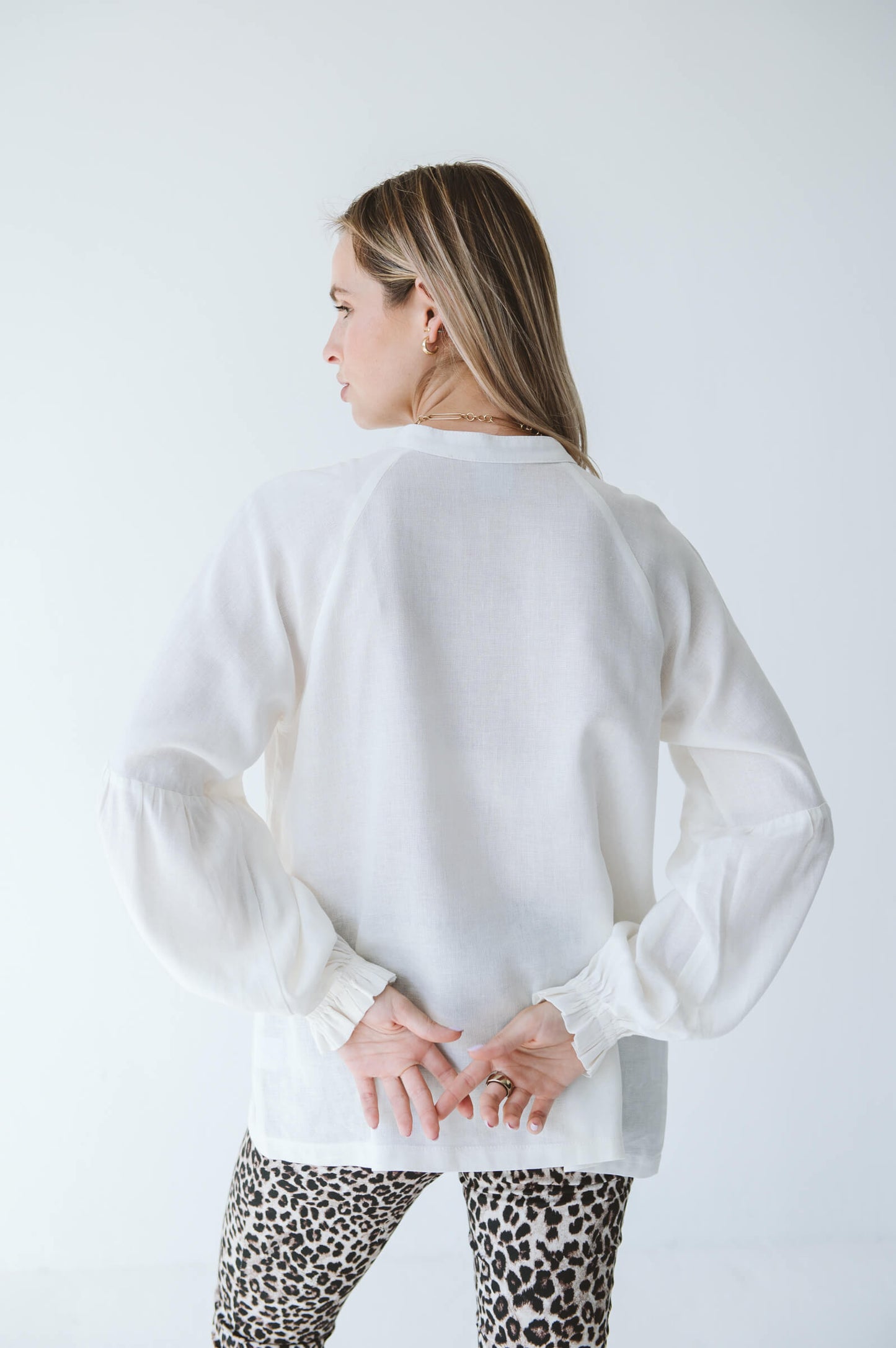 Denny Reversible Long Sleeve Shirt Milk