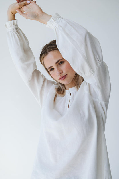 Denny Reversible Long Sleeve Shirt Milk