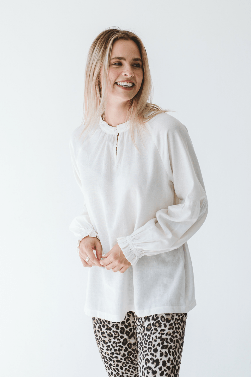 Denny Reversible Long Sleeve Shirt Milk