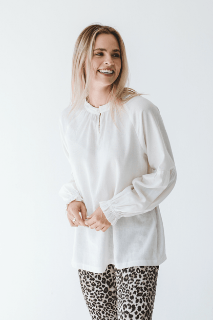 Denny Reversible Long Sleeve Shirt Milk