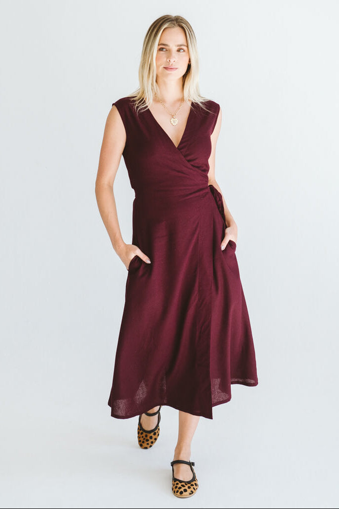 Lila Reversible Wrap Black Cherry