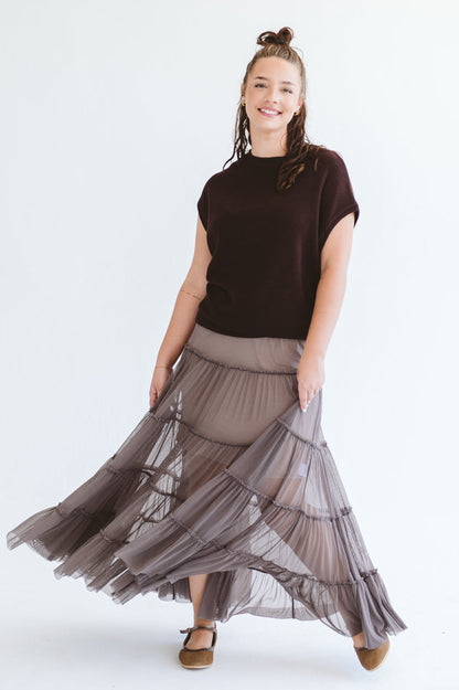 Tully Skirt Chocolate