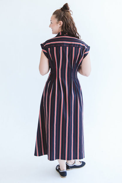 Tye Dress Red Stripe