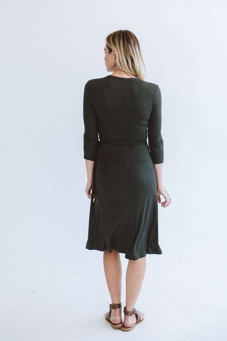 Betty Wrap Dress Olive
