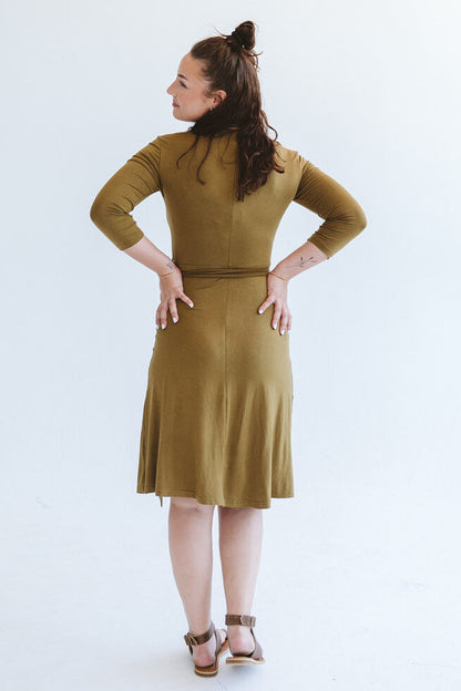 Betty Wrap Dress Ochre