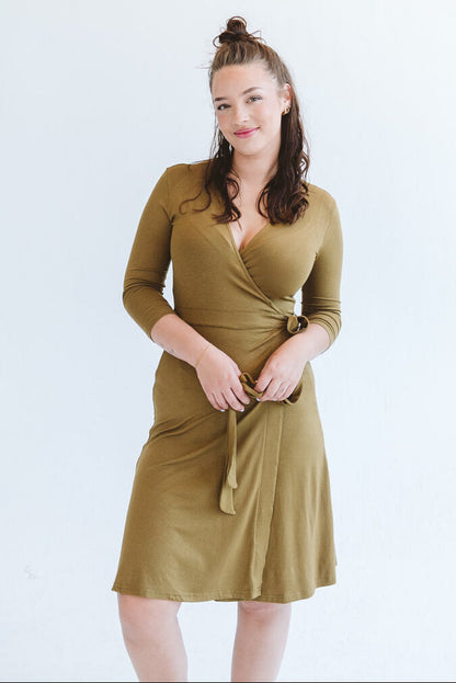 Betty Wrap Dress Ochre