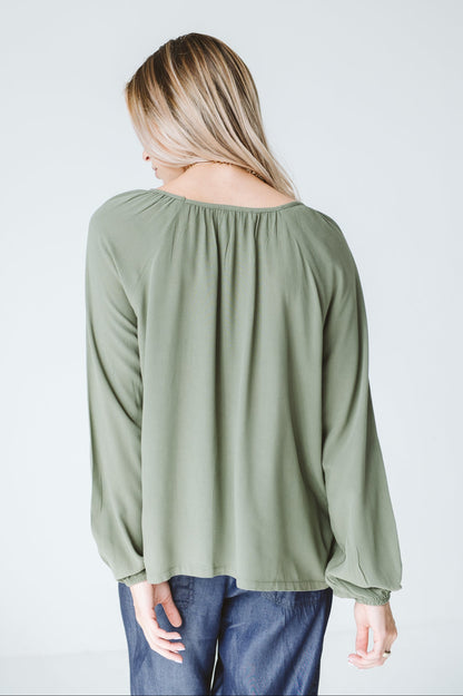 Ruffle Shirt Khaki