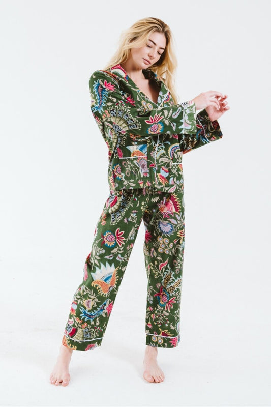 PJ Long Olive Floral